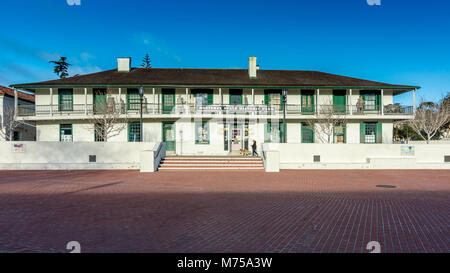 Monterey, CA -18 February 2018. The Monterey State Historic Park is composed of a number of significant historic houses and buildings interspersed thr Stock Photo