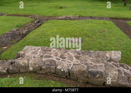 Fort at Bar Hill (2dn century, the highest of all the Antonine Wall forts), Close to the village of Twechar. Scotland Stock Photo