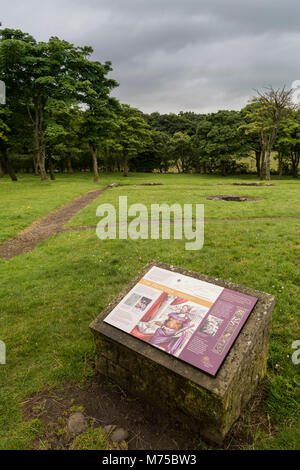 Fort at Bar Hill (2dn century, the highest of all the Antonine Wall forts), Close to the village of Twechar. Scotland Stock Photo