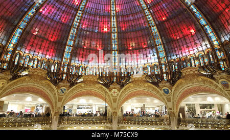 Galeries Lafayette luxury shopping department store in Paris 9e arr, France Stock Photo