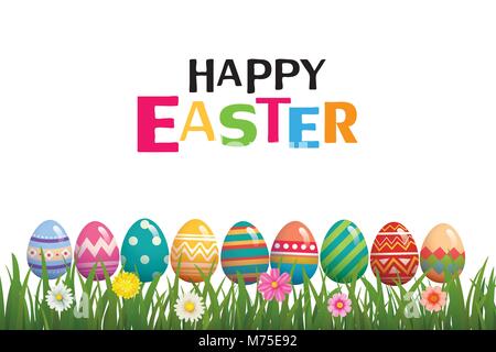 Happy easter egg background template.Can be used for greeting card, ad, wallpaper,flyers, invitation, posters, brochure. Stock Vector