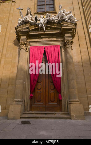 Door on a city street in Florence, Italy Stock Photo