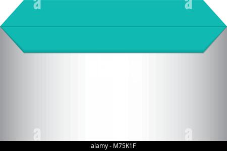 teal and white box  over white background vector illustration Stock Vector