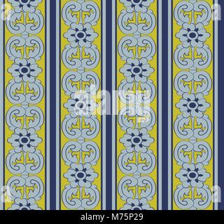 Vector damask seamless pattern background feather curve spiral cross leaf flower line Stock Vector