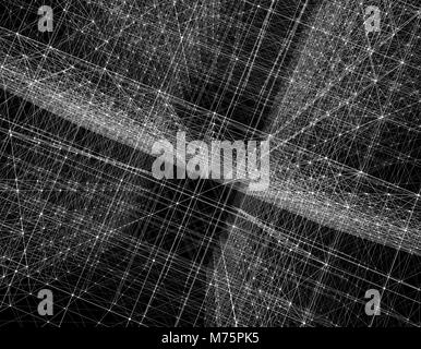 3D spatial connection, network data matrix, future technology, network ...