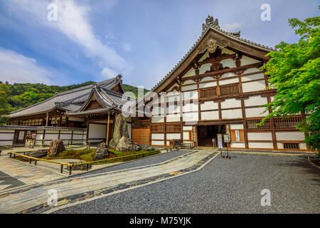 Kyoto, Japan - April 27, 2017: Kuri or Temple Living Quarters, one of the major buildings of Zen Temple Tenryu-ji in Arashiyama, Kyoto, Japan. Unesco Heritage. Stock Photo