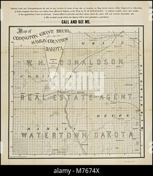 Map of Codington in South Dakota Stock Photo - Alamy