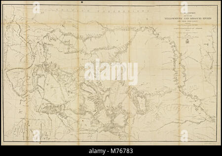 Map of the Yellowstone and Missouri Rivers and their tributaries explored by Capt. W. F. Raynolds (NBY 15576) Stock Photo