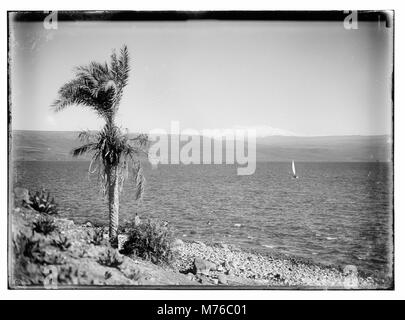 Mt. Hermon from Sea of Galilee LOC matpc.08920 Stock Photo