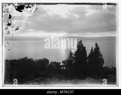 Mt. Hermon from Sea of Galilee LOC matpc.08927 Stock Photo