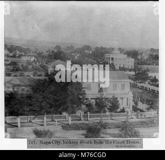 Napa City, looking South from the Court House - Napa County LCCN2002719288 Stock Photo