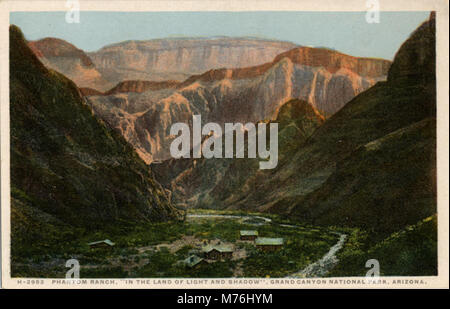 Phantom Ranch, In the land of light and shadow, Grand Canyon National Park, Fred Harvey (NBY 19173) Stock Photo