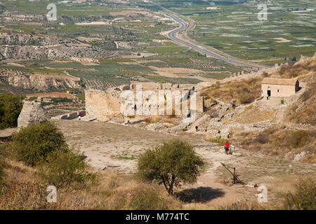 Europe, Greece, Peloponnese, Corinth, acropolis of Acrocorinth Stock Photo