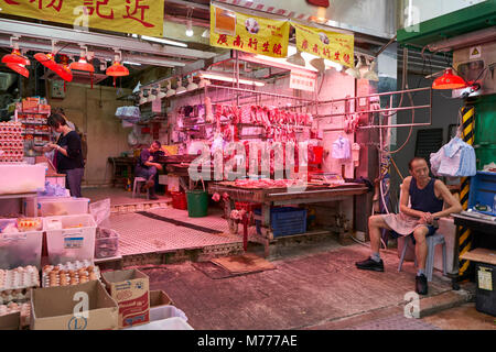 Asia, China, Hong Kong, Butcher's Shop, Meat Shop, Goat, Meat Market ...