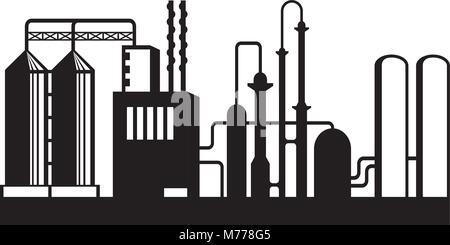 Alcohol production plant - vector illustration Stock Vector