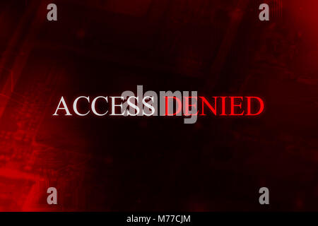 Access denied on a computer system Stock Photo