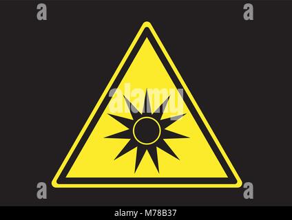 Design vector of area prohibition optical radiation Stock Vector