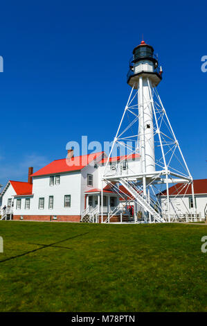 Lighthouse, Whitefish Point Stock Photo