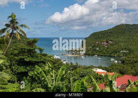 The tropical and very sheltered Marigot Bay, St. Lucia, Windward Islands, West Indies Caribbean, Central America Stock Photo