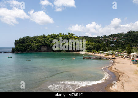 The beach at Anse la Raye, St. Lucia, Windward Islands, West Indies Caribbean, Central America Stock Photo