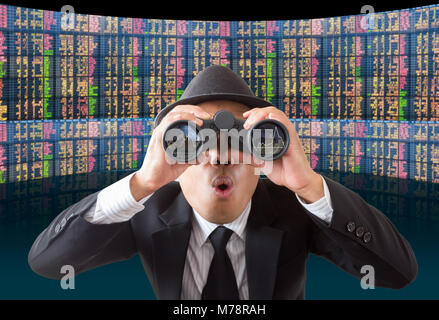 Investors are looking products in the capital market Stock Photo