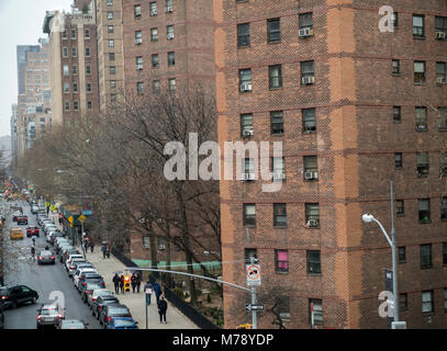 The massive NYCHA Elliot Houses complex of apartments in Chelsea in New York is seen on Saturday, February 24, 2018.  (© Richard B. Levine) Stock Photo