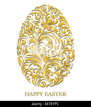 Floral easter egg Stock Vector