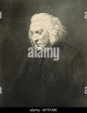 Dr Samuel Johnson lexicographer (1709-84)  Author of A Dictionary of the English Language published in 1755 Stock Photo