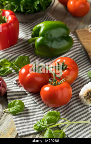Healthy Organic Italian Herbs and Vegetable Ingredients