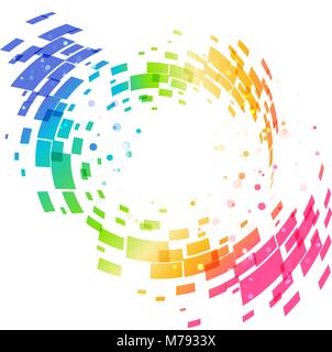Abstract geometric colorful circular background, design element, frame background Stock Vector