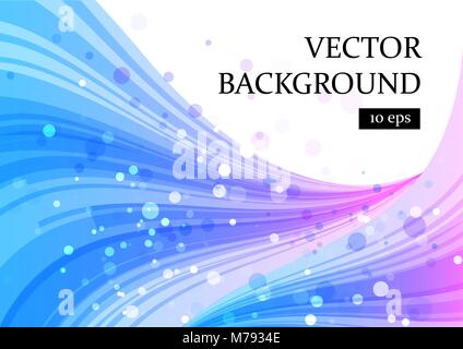 Abstract blue and purple on white, curve smooth shapes, vector illustration Stock Vector