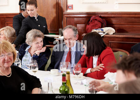 Valerie Grove & Simon Jenkins The Oldie Literary Lunch 06/03/18 Stock Photo