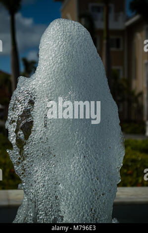 A close up image of a bubbling fountain. Stock Photo