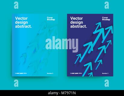 design template with arrows. Illustration of arrows moving up. Positive concept Suitable for annual report, statistics of your business, data presenta Stock Vector