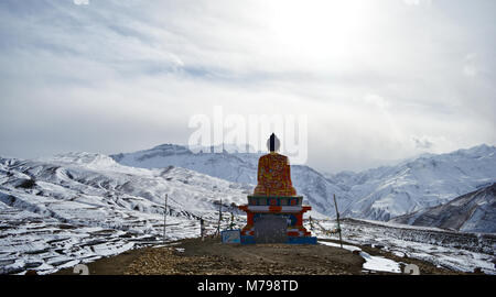 Buddha Statue at langza in Kaza (Himachal Pradesh) INDIA. Stock Photo