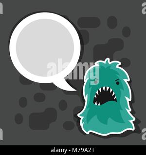 Background with little angry virus or monster Stock Vector Image & Art ...