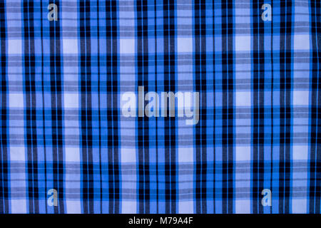 Checkered pattern in white, blue, and black Stock Photo
