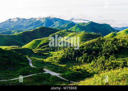 Mountain landscape view in the morning. Stock Photo