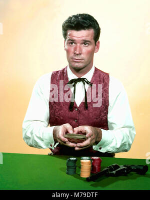 MAVERICK American ABC TV Western series 1957-1962 with James Garner  as Brett Maverick Stock Photo