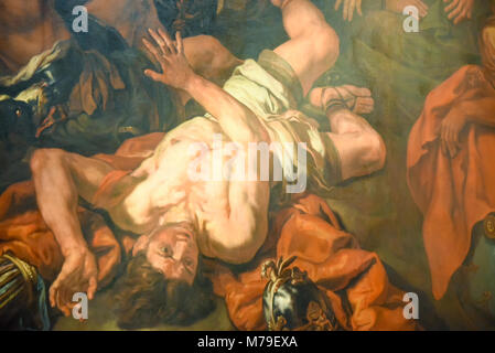 TRENTO, Italy - february 21, 2018: detail of the painting 'La Risurrezione' by C. Loth in the Cathedral of San Vigilio or Cathedral of Trento,Italy Stock Photo
