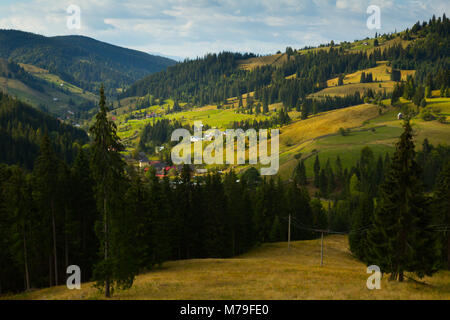 Image of Karpaty mountains on Bucovina in Romania. Stock Photo