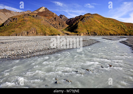 North America, the USA, Alaska, Denali National Park, Toklat River, Stock Photo