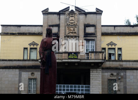 ETHIOPIA , Addis Ababa, , old smaller palace of emperor Haile Selassie, today college of law and governance  studies, University of Addis Abeba Stock Photo