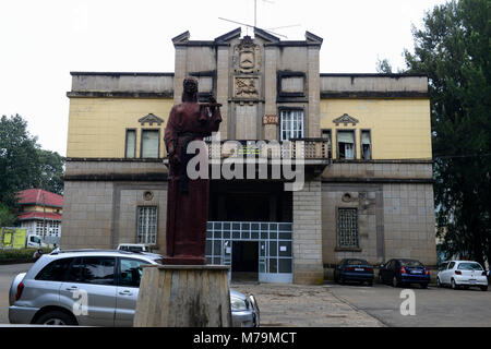 ETHIOPIA , Addis Ababa, , old smaller palace of emperor Haile Selassie, today college of law and governance  studies, University of Addis Abeba Stock Photo