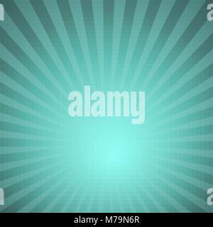 Sunburst green rays pattern. Radial sunburst ray background vector illustration. Stock Vector