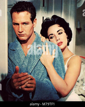 CAT ON A HOT TIN ROOF 1959 MGM film with Elizabeth Taylor and Paul Newman Stock Photo