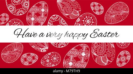 Easter card with eggs Stock Vector