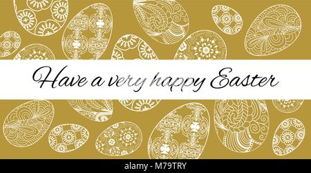Easter card with eggs Stock Vector