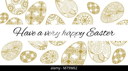 Easter card with eggs Stock Vector