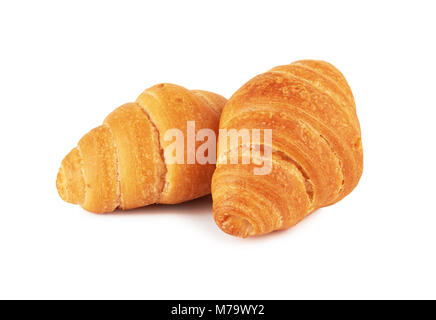 Plain croissant isolated on a white background Stock Photo